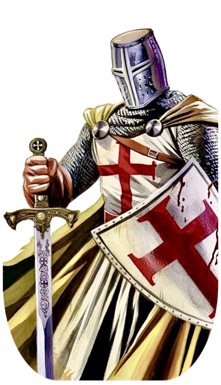 Guerrero Cruzado con escudo